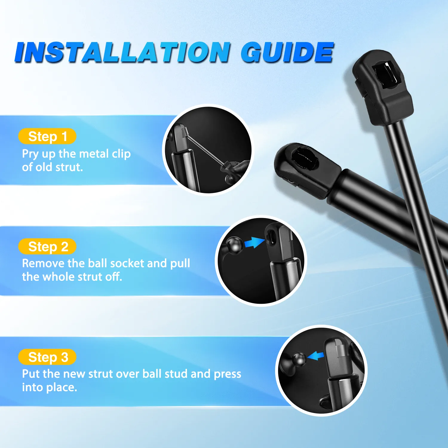 2 PCS Lift Support Struts Replacement for 2008-2013 Lexus is F 2006-2015 Lexus IS250 2005 Lexus IS300 2006-2015 Lexus IS350 Front Hood Gas Springs Shock Rods