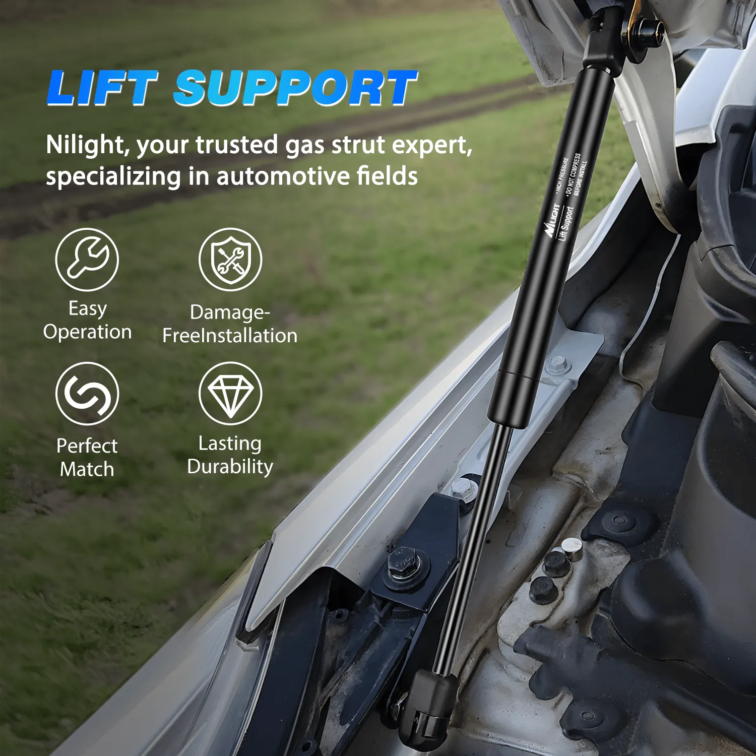2 PCS Lift Support Struts Replacement for 2008-2013 Lexus is F 2006-2015 Lexus IS250 2005 Lexus IS300 2006-2015 Lexus IS350 Front Hood Gas Springs Shock Rods