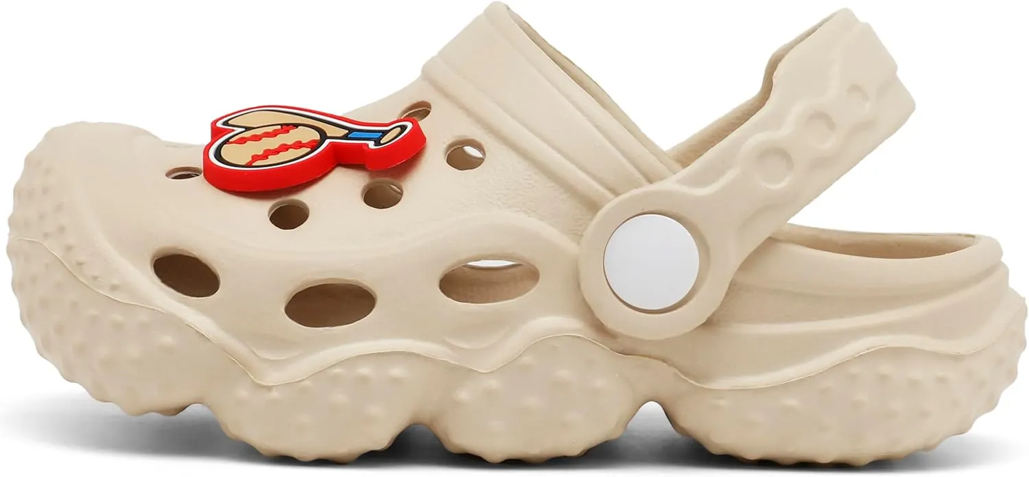ChayChax Kid's Garden Clogs Cute Slides Sandals Toddlers Beach Pool Shower Shoes with Non-Slip Sole