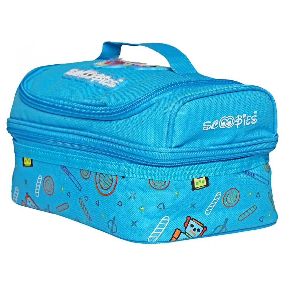 Fab N Dab Lunchbag | Insulated | Vibrant Colours |  Applique badge work | Dapper Design