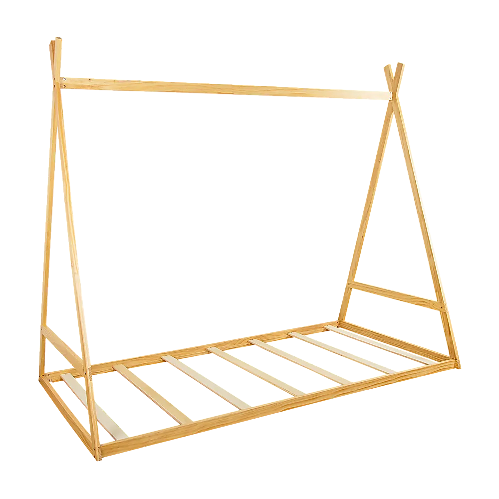 Natural Pine Montessori Toddler Floor Bed Frame King Single