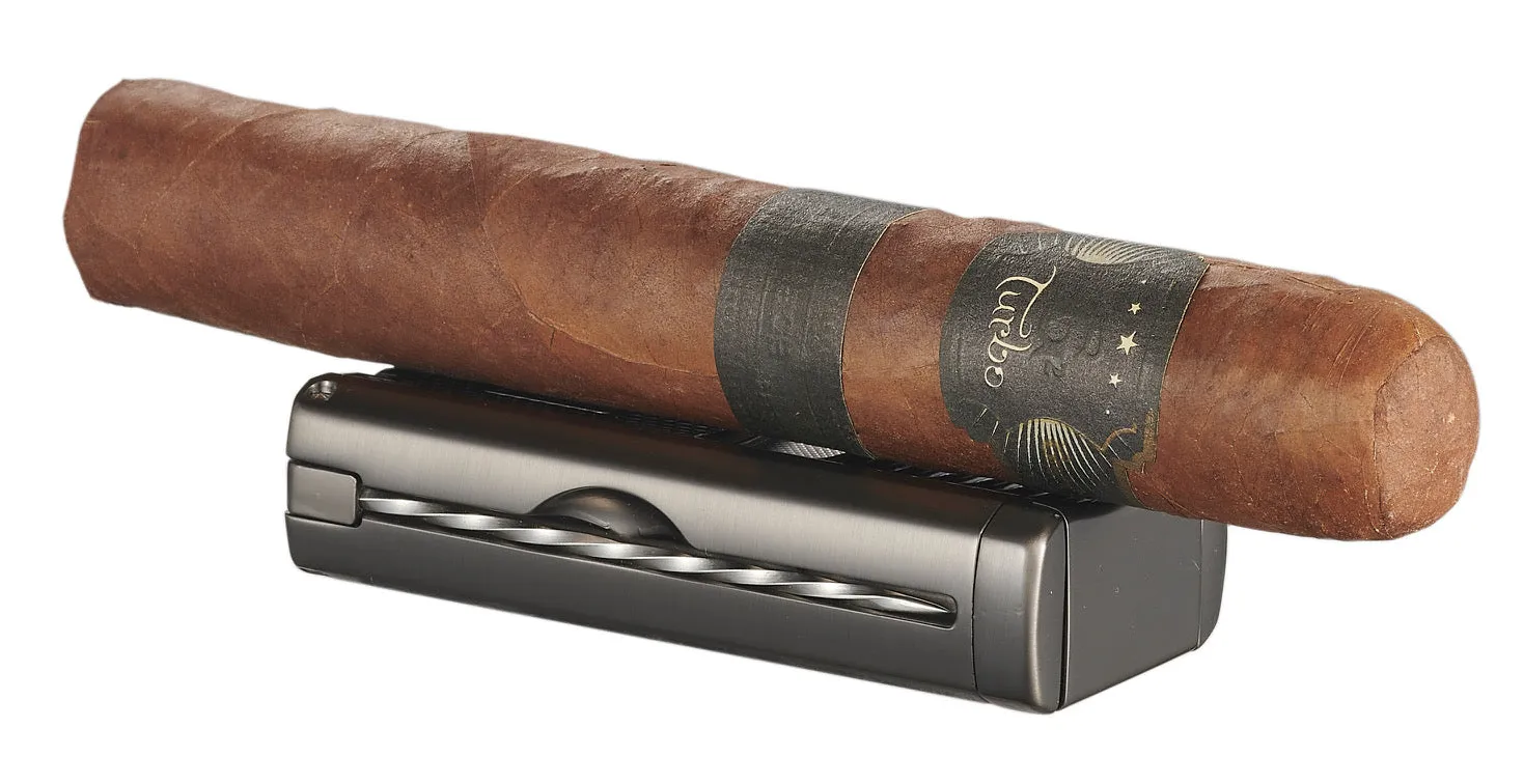 Visol Striker Triple Torch Flame Lighter with Cigar Poker - Gunmetal